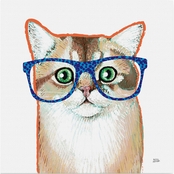 Inkstry Bespectacled Pet II Giclee Gallery Wrap Canvas Print