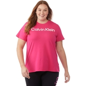 Calvin Klein Performance Plus Size Logo Crew Neck Tee