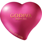Godiva Heart Tin with Assorted Individual  Wrapped Chocolate 10 pc.
