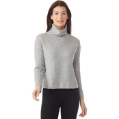 Calvin Klein Cowl Neck Cable Knit Sleeve Sweater
