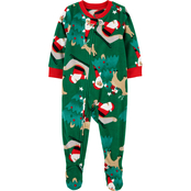 Carter's Infant Boys Santa Fleece Footie Pajamas
