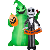 National Tree Company 78 in. Jack Skellington and Oogie Boogie