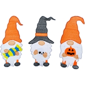 National Tree Company 30 in. Halloween Gnome Trio with LED Light Strips