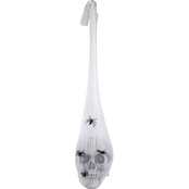 National Tree Company Animated Halloween Hanging Skull 27 in., Sound Activated