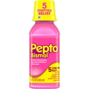 Pepto-Bismol Original Liquid 5 Symptom Relief for Upset Stomach and Diarrhea 8 oz.