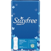 Stayfree Maxi Pads Regular 24 Ct.
