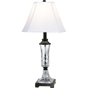 Dale Tiffany 25.5 in. Alivia 24% Lead Hand Cut Crystal Table Lamp