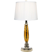 Dale Tiffany 26 in. Glossy Amber 24% Lead Crystal Table Lamp