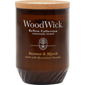 Wood Wick Renew Incense and Myrrh Large Candle