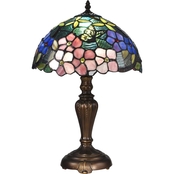 Dale Tiffany Fox Peony Tiffany Table Lamp
