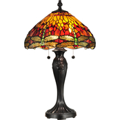 Dale Tiffany Reves 27 in. Dragonfly Tiffany Table Lamp