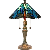 Dale Tiffany Huxley Dragonfly 22 in. Table Lamp