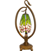 Dale Tiffany Grove Floral 20 in. Tiffany Accent Lamp
