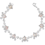 Disney Enchanted 14K Gold Over Silver Diamond & Created Opal Cinderella Bracelet