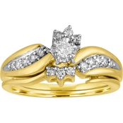10K Yellow Gold 1/3 CTW Diamond Bridal Set