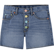 Levi's Toddler Girls Rainbow Button High Rise Shorts