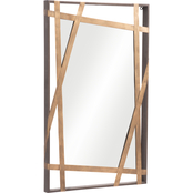 Zuo Modern Tolix Mirror, Antique Gold and Black