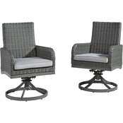Signature Design by Ashley Elite Park Swivel Chair with Cushion 2 pk.