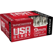 Winchester USA Ready 9MM 124 Gr. +P Hollow Point 20 Rounds
