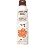 Hawaiian Tropic Weightless Hydration Clear SPF 70 Sunscreen Spray 6 oz.