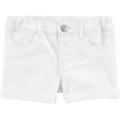 OshKosh B'gosh Toddler Girls Pull On White Denim Shorts