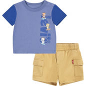 Levi's Infant Boys Skating Critters Shirt and Shorts 2 pc. Set