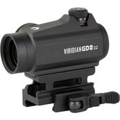 Viridian GDO 1x22mm 3 MOA Green Dot Sight with QD Mount Black