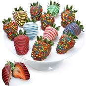 Deli Direct Lillie & Pearl Birthday Belgian Chocolate Covered Strawberries, 12 pc.