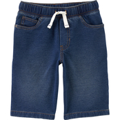 Carter's Little Boys Pull On Knit Denim Shorts