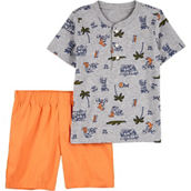 Carter's Infant Boys Tropical Henley and Orange Shorts 2 pc. Set