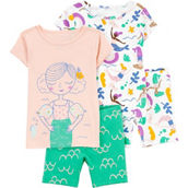 Carter's Infant Girls Mermaid 100% Snug Fit Cotton Pajamas 4 pc. Set