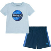 Hurley Toddler Boys Jersey Logo Tee and Shorts Set