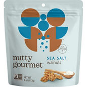Nutty Gourmet Seasoned Walnuts - Sea Salt, QTY 12, 4oz each