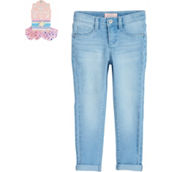 Squeeze Little Girls Skinny Jeans with Hair Ties