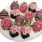 Deli Direct Lillie & Pearl Ladybug Belgian Chocolate Covered Strawberries 12 ct.