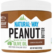 Natural Way Chocolate Peanut Butter, Qty. 6, 16 oz. each