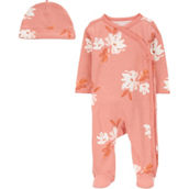 Carter's Infant Girls Floral Sleep and Play and Cap 2 pc. Set