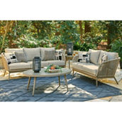 Signature Design by Ashley Swiss Valley Outdoor 4 pc. Set: Sofa, Loveseat, 2 Tables