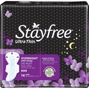 Stayfree Ultra Thin Pantliners Overnight with Wings 14 ct.