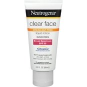 Neutrogena Clear Face Liquid Lotion Sunscreen Broad Spectrum SPF 30