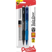Pentel Twist Erase Express Automatic Pencils #2 Lead 0.5mm 2 pk.