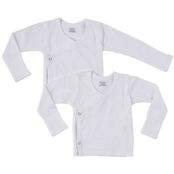 Gerber Newborns Side Snap Mitten Cuff Shirts 2 Pk.