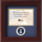 8 x 8 in. Mahogany Medallion Frame, Air Force Emblem