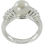 Sterling Silver 8mm Cultured Freshwater Pearl Ring