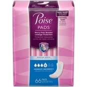 Poise Regular Length Moderate Absorbency Incontinence Pads 66 ct.
