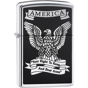 Zippo Black and White Americana Lighter