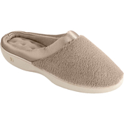 Isotoner Women's Microterry Clog Slippers with Satin Trim