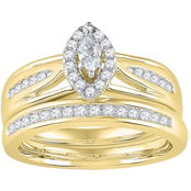 14K Yellow Gold 1/2 CTW Diamond Bridal Set