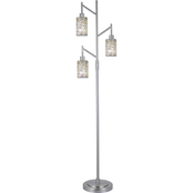 Dale Tiffany 68 in. Alps Mosaic Style 3 Light Floor Lamp
