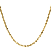 Karizia Gold Plated Sterling Silver 22 in. Singapore Necklace